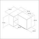 Ver imagem 3 de Armário Aéreo Canto Reto com Nicho 1 Porta Modulada Lis Decibal
