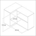 Ver imagem 4 de Armário Aéreo Canto Reto com Nicho 1 Porta Modulada Lis Decibal