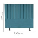 Ver imagem 3 de Cabeceira Estofada Carla 195CM King Suede Azul Turquesa - D A DECOR