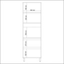Ver imagem 3 de Módulo para Forno 1 Porta 2 Gavetas com Pé Linha Modulada Lis Decibal