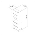 Ver imagem 2 de Módulo para Forno 1 Porta 2 Gavetas com Pé Linha Modulada Lis Decibal