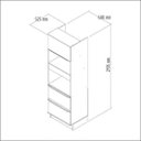 Ver imagem 2 de Módulo para Forno 1 Porta 2 Gavetas com Rodapé Linha Modulada Lis Decibal