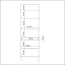 Ver imagem 4 de Paneleiro 4 portas 1 Gaveta com Pés Linha Modulada Lis Decibal