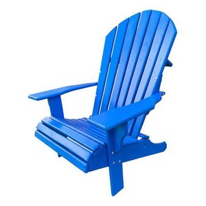 Cadeira Adirondack Clean Jardim Externa Pavão Azul-lazúli Azul-lazúli Adirondack