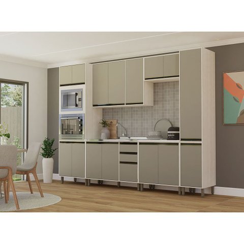 Cozinha Modulada Completa 6 Peças sem Tampo de 120 Linea Luciane Móveis