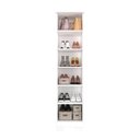 Ver imagem 4 de Sapateira Espelho 184x44x40cm Porta 6 Prateleiras Mdf Branco