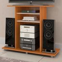 Ver imagem 1 de Rack para Tv até 32 Polegadas Cipó 2 Prateleiras Cinamomo/off - Jcm Móveis