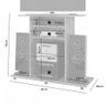 Rack para Tv até 32 Polegadas Cipó 2 Prateleiras Cinamomo/off - Jcm Móveis - 3