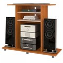 Ver imagem 2 de Rack para Tv até 32 Polegadas Cipó 2 Prateleiras Cinamomo/off - Jcm Móveis