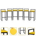 Ver imagem 1 de Kit 6 Banqueta Quadrada Preta para Balcão Ilha Cozinha Gourmet Bancada Piscina Bares Àrea de Lazer