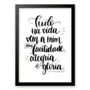 Ver imagem 1 de Quadro Tudo na Vida Vem a Mim com Facilidade 45x34cm:moldura Branca