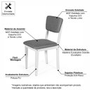 Ver imagem 4 de Mesa de Jantar Redonda Montreal Branca com 4 Cadeiras Estofadas Ella Branco/cinza Escuro