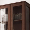 Ver imagem 6 de Cristaleira Porta de Vidro 80cm 2 Portas Madeira Maciça Vitalis Café F07 - Mpozenato