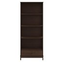 Ver imagem 5 de Cristaleira Porta de Vidro 80cm 2 Portas Madeira Maciça Vitalis Café F07 - Mpozenato