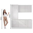 Ver imagem 5 de Kit Área de Serviço Madesa Acordes 100% Mdf com Armário e Balcão - Portas Branco Brilho