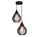 Ver imagem 1 de Luminária Teto Lustre Pendente Balcão Cozinha Sala Duplo Cor:preto
