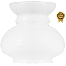 Cupula de Vidro Liso Leitoso 08,5 para Lustre e Candelabro - 1