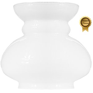 Cupula de Vidro Liso Leitoso 08,5 para Lustre e Candelabro