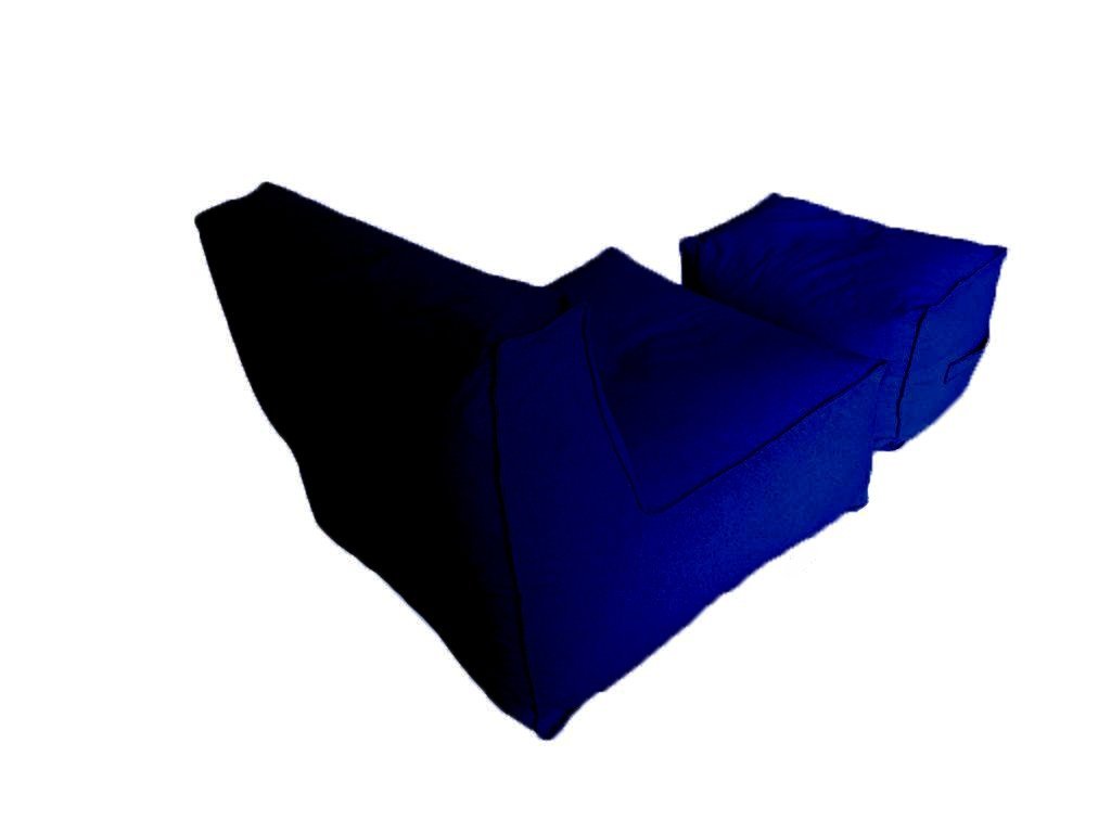 Kit Pufe Puff e Poltrona de Isopor para área Externa Square WoodPecker Azul - 3