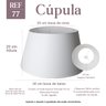 Cúpula Clássica Abajur Luminária 20x25x30cm Grande de Tecido Algodão Soquete Nacional Ref 77 Branco - 1