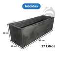 Ver imagem 2 de Vaso Floreira Jardineira Flat Polietileno 67x22x22cm Japi - Preto Ardósia