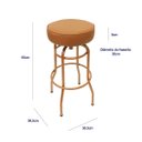 Ver imagem 4 de Banqueta Altura 65cm Bar Giratória cor Cobre assento cobre Poltronas do Sul Banqueta Bar