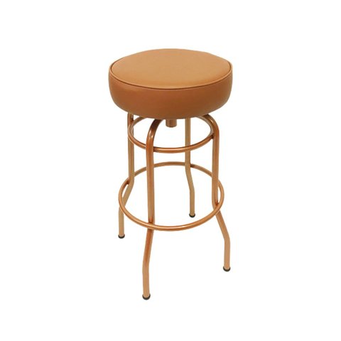 Banqueta Altura 65cm Bar Giratória cor Cobre assento cobre Poltronas do Sul Banqueta Bar