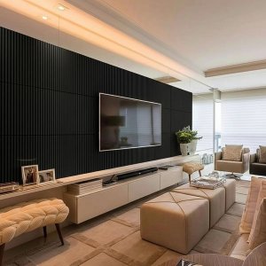 Painel Ripado Pvc Adesivo 50x50cm Kit 10 Peças