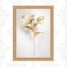 Quadro Moldura Dourada Flor Ouro 33x24cm:com Vidro - 1