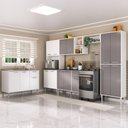Ver imagem 2 de Armário de Cozinha Modulada Completa 6 Pçs com Balcão para Pia Siena Multimóveis MP2285