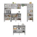 Ver imagem 4 de Armário de Cozinha Modulada Completa 6 Pçs com Balcão para Pia Siena Multimóveis MP2285