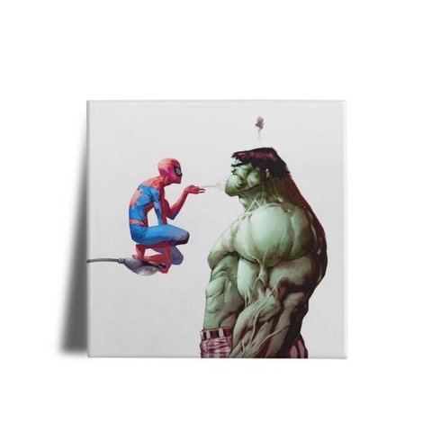 Quadro Decorativo Homem Aranha e Hulk