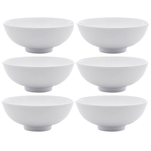 Kit 6 Cumbucas Bowl de Melamina 12,5x5cm Redondo Sobremesa Petiscos Frutas Lyor