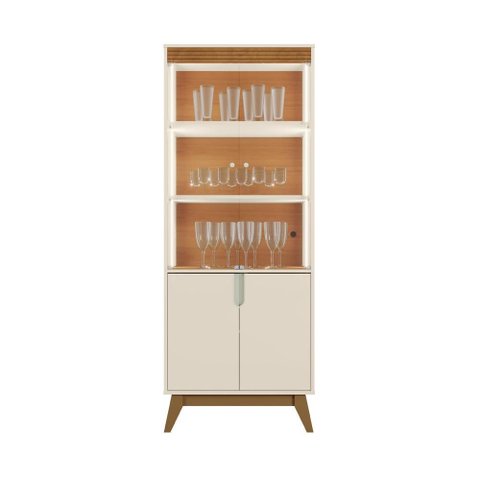 Cristaleira Sala Jantar Paraty Off White/canela