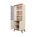 Ver imagem 2 de Cristaleira Sala Jantar Paraty Off White/canela