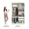 Guarda-Roupa Solteiro Madesa Tokio 2 Portas de Correr com Espelho 2 Gavetas Branco Cor:Branco - 4