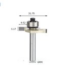Ver imagem 2 de Fresa T Serrinha Debrum Com Rolamento 6mm X 1/8 ( Perfil T)