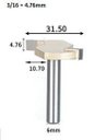 Ver imagem 4 de Fresa T Serrinha Debrum Serrinha T Haste 6mm Corte 3/16 ( Perfil T)