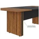 Ver imagem 2 de Mesa de Reunião Diretoria - 3,20x1,20m - Workstart - Nogal Sevilha/Preto - 22014