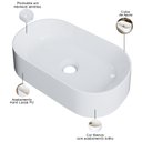 Ver imagem 4 de Cuba de Apoio Oval para Banheiro Lavabo Laila C01 O42w Branco - Lyam