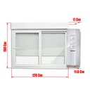 Ver imagem 3 de Janela Integrada PVC 2F.100 x 120 V.Liso c/Cremona Motor e Contr.Remoto Brimak