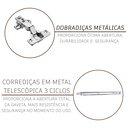 Ver imagem 7 de Cozinha Modulada Completa Fidelitá Lisboa 5 Peças 260cm 13 Portas 3 Gavetas com Tampo
