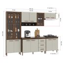 Ver imagem 4 de Cozinha Modulada Completa Fidelitá Lisboa 5 Peças 260cm 13 Portas 3 Gavetas com Tampo