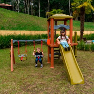 Playground Infantil Casa da Árvore DinoPlay Balanço Bebê Freso