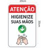 Kit 3 Placas Higienize suas Mãos - Sinalização De Prevenção - 3