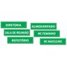 Kit com 6 placas de Sinalização Interna de Empresas: Verde - 1