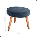 Ver imagem 3 de Conjunto Poltronas e Puff Iara Veludo Azul