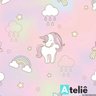Papel de Parede Unicórnio Rosa - 2