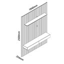 Ver imagem 3 de Rack para TV Home Nobre 185 Ripado com LED 184cm Off White Gelius