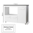Ver imagem 3 de Balcao para Cooktop 5 Bocas 114cm 9475 Branco Mobbs